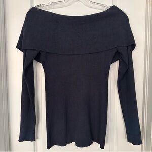Off-Shoulder Bow Knit Sweater 
White House Black Market | Size S